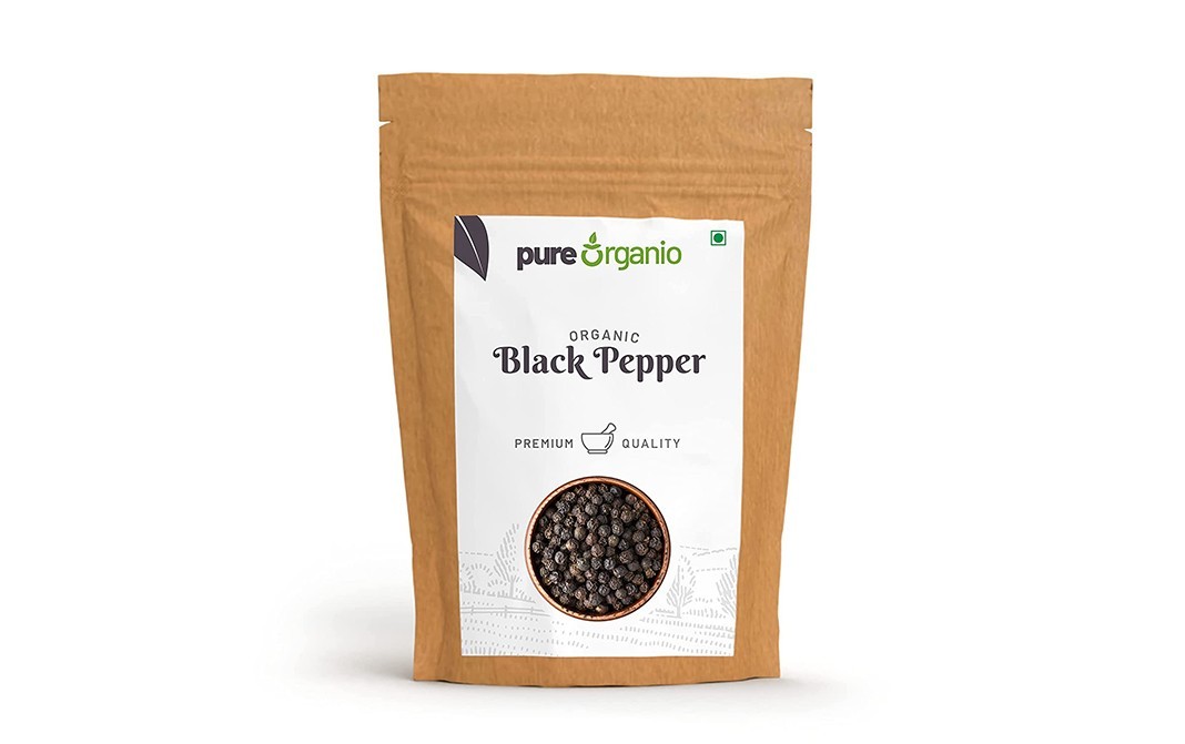 Pure Organio Organic Black Pepper    Pack  100 grams